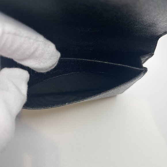 YSL Y Line Compact Wallet  Wallet - Black w/ Gold - Preowned - Picture 9 of 11